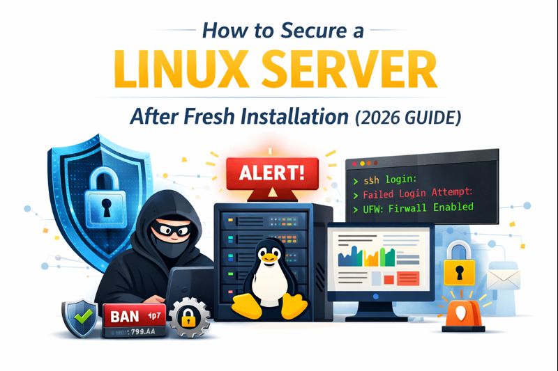 How to Secure a Linux Server After Fresh Installation (2026 Guide)