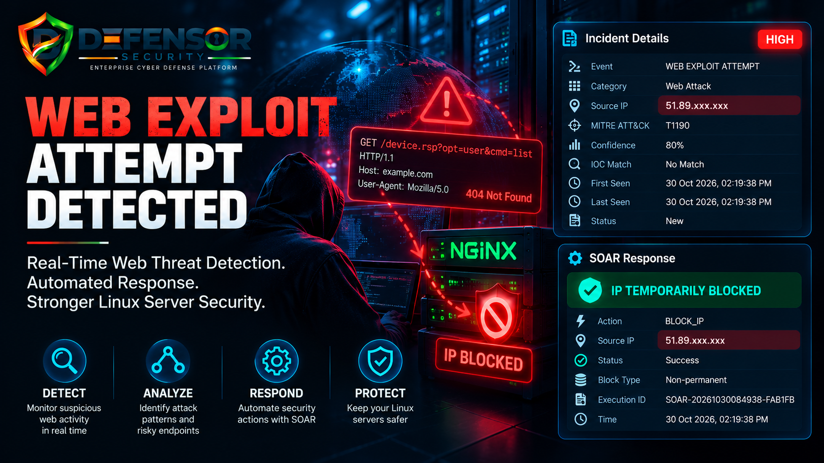 Web Exploit Attempt Detected: How Defensor Identified and Blocked Suspicious Web Traffic